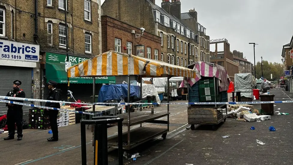 Ch Supt Seb Adjei-Addoh, who leads the Met's policing in Southwark, described what happened as "horrific", and thanked members of the public who helped officers at the scene. "There will be an increased policing presence in the Walworth area as we work alongside our partners to provide reassurance to local people and small businesses operating in East Street," he added. “Lastly, we are aware of posts circulating on social media, implying that this was a terrorist incident. Our inquiries indicate this is not the case and we ask the public not to speculate.” The force urged anyone with information to call 101, or to contact CrimeStoppers anonymously.