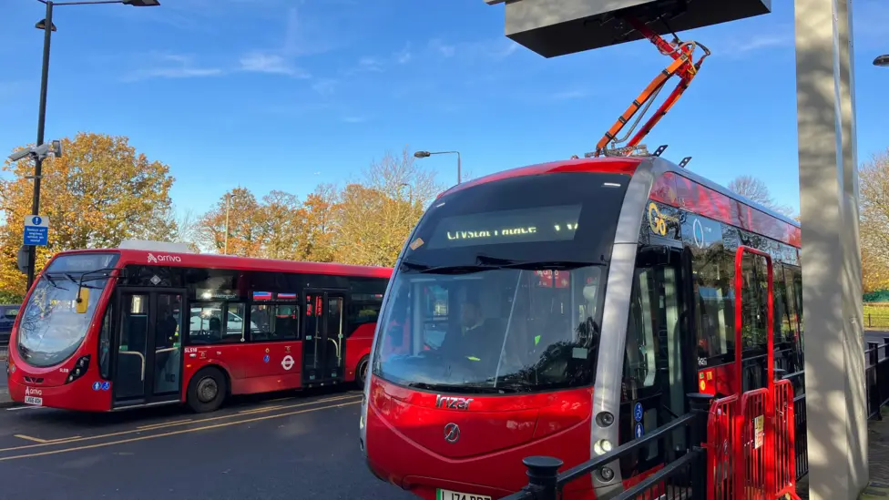 New tram-like bus involved in crash on launch day